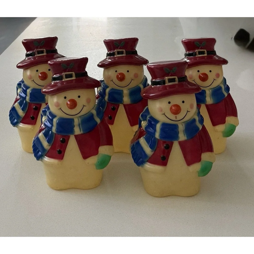 Vintage‎ Snowman Blow Mold 8
